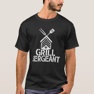 Mens Men's Grill Sergeant BBQ Grilling T For T-Shirt