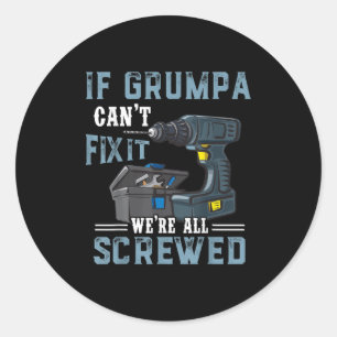 Mens Mens If Mpa Can't Fix It We're All Screwed Fa Classic Round Sticker