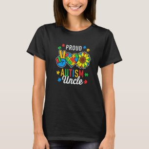 Mens Mens I'm A Proud Autism Uncle Autism Awarenes T-Shirt