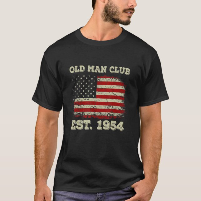 Mens Mens Old Man Club Established 1954 T-Shirt (Front)