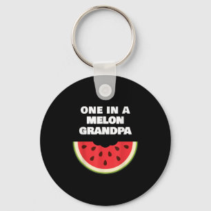 Mens Mens One In A Melon Grandpa Fun Watermelon Qu Key Ring