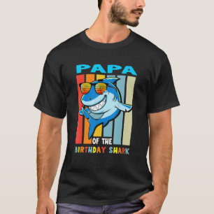 Mens Mens Papa Of The Shark Birthday Matching Fami T-Shirt