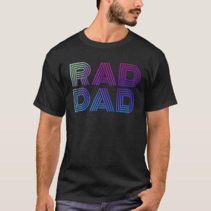 Mens Mens Rad Dad 1980'S Retro Fathers Day T-Shirt