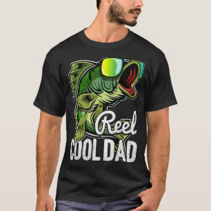 Mens Mens Reel Cool Dad Fishing Sunglasses  Father T-Shirt