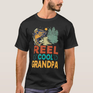 Mens Mens Reel Cool Grandpa Fishing Fun Fathers Da T-Shirt
