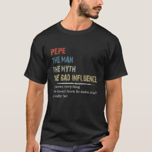 Mens Mens Retro Pepe The Man The Myth The Bad Infl T-Shirt