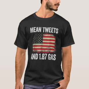 Mens Mens Vintage Old American Flag Mean Tweets An T-Shirt