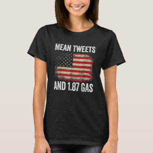Mens Mens Vintage Old American Flag Mean Tweets An T-Shirt