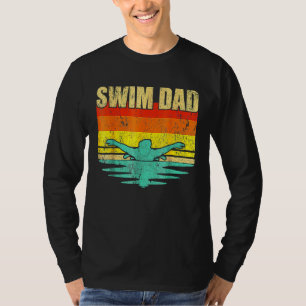 Mens Mens Vintage Style Swimming Swimmer Swim Dad T-Shirt