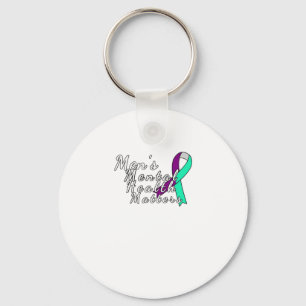 Men's Mental Health Blended Ribbon Sticker  Key Ring