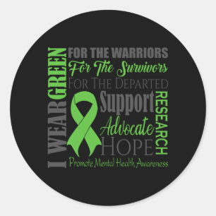 Mens Mental Health Matters Awareness Performance Classic Round Sticker