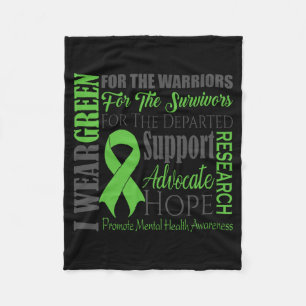 Mens Mental Health Matters Awareness Performance Fleece Blanket