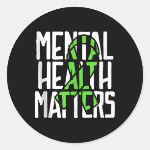 Mens Mental Health S Fight Stigma Mental Health Aw Classic Round Sticker