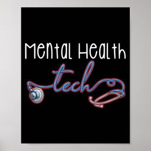 Mens Mental Health Tech Healthcare Worker Poster