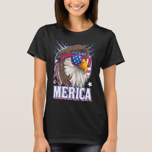 Mens Merica 4th of July Patriotic Eagle Mullet Ame T-Shirt