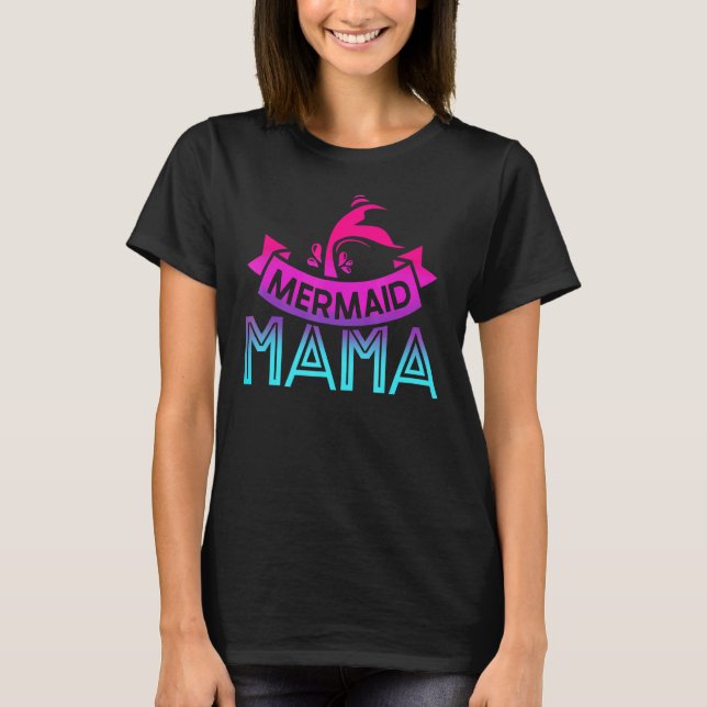 Mens Mermaid Mama for Birthday Ocean Party Women G T-Shirt (Front)