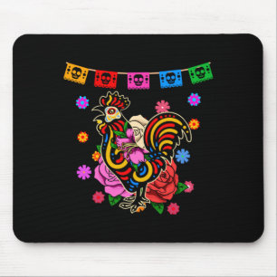 Mens Mexican Rooster Day Of The Government Agencyd Mouse Pad
