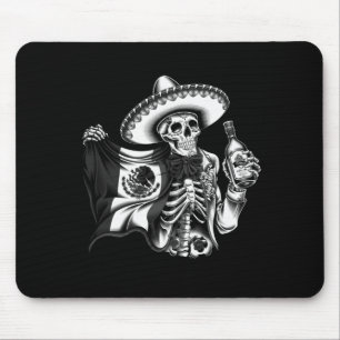 Mens Mexico Vintage Skeleton Dia De Los Muertos Mouse Pad