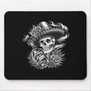 Mens Mexico Vintage Skeleton Dia De Los Muertos Mouse Pad