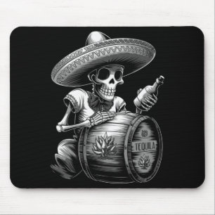Mens Mexico Vintage Skeleton Dia De Los Muertos Mouse Pad