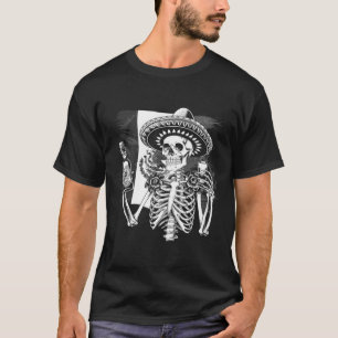 Mens Mexico Vintage Skeleton Dia De Los Muertos T-Shirt