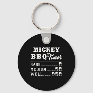 Mens Mickey Bbq Timer Beer Drinking Funny Grilling Key Ring