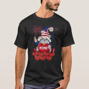 Mens Mima Gnome Loves Sweet Heart American 4th Of  T-Shirt