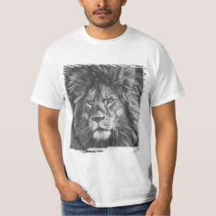 Men's Modern T-Shirts Lion Face Elegant Template