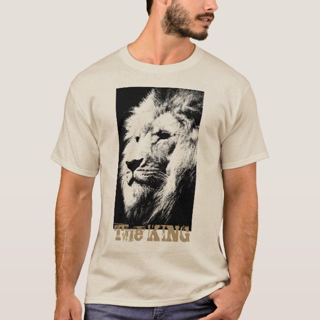 Mens Modern T Shirts Trendy Modern Lion Face (Front)
