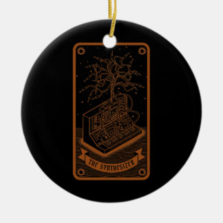 Mens Modular Synthesizer tarot card Funny Synth Ceramic Ornament