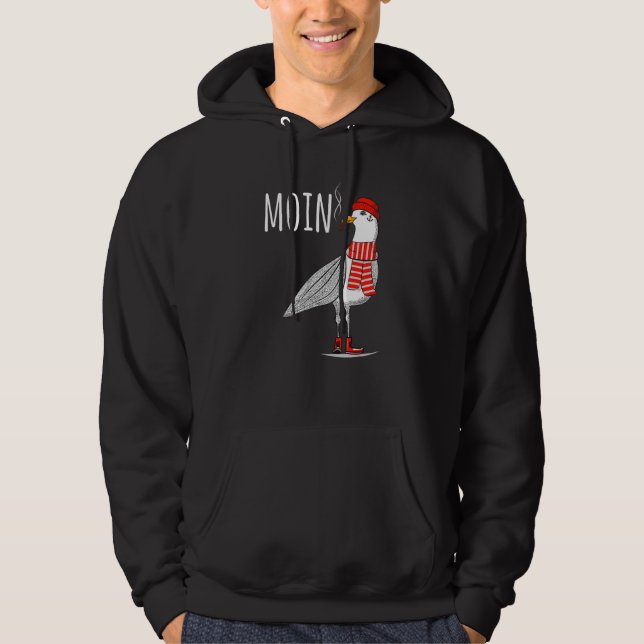 Mens Moin Saying Seagull Bird Sea Sailing North Se Hoodie (Front)