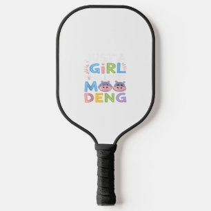 Mens MooDeng Just a Girl Who Loves Moo Deng Funny  Pickleball Paddle