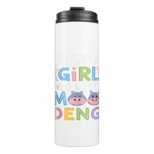 Mens MooDeng Just a Girl Who Loves Moo Deng Funny  Thermal Tumbler