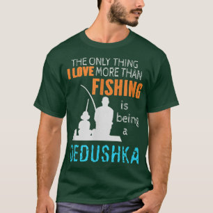 Mens More Than Love Fishing Dedushka Russia Russia T-Shirt