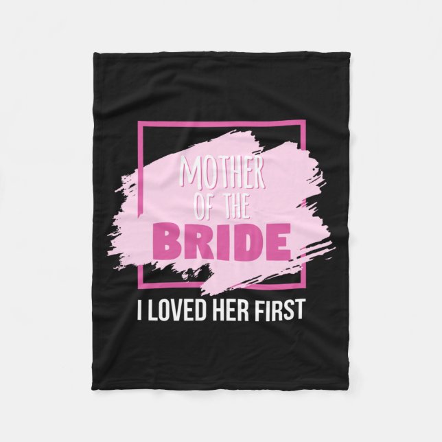 Mens Mother Of The Bride Loved First Performance Fleece Blanket (Front)