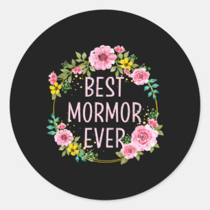 Mens mothers day floral mormor swedish grandma classic round sticker