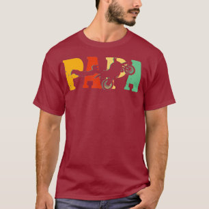 Mens Motocross vintage RETRO motorcycle PAPA dad T-Shirt