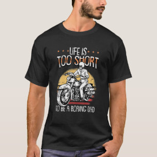 Mens Motorcycle Dad Biker Retro Motorbike Riding R T-Shirt