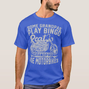 Mens Motorcycle Real Grandpas Ride Motorbikes Reti T-Shirt