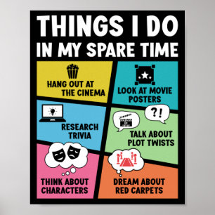 Mens Movie Lover Film Enthusiast Cinema Lover Men Poster