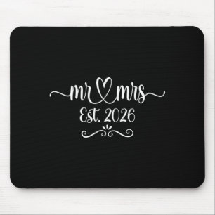 Mens mr and mrs est 2026 married wedding husband mouse pad