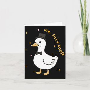 Mens mr silly goose groom to be wedding bride card