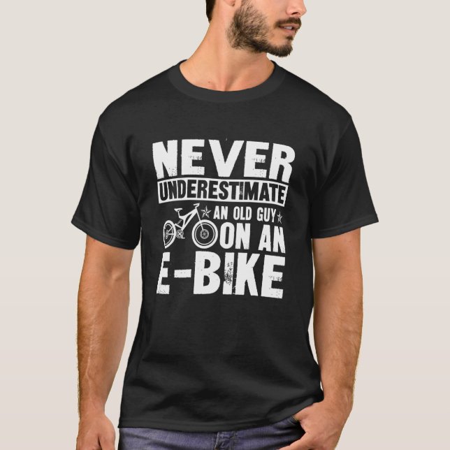 Mens Mtb Ebike Biker Mountain Bike - Cyclist Elect T-Shirt (Front)