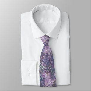 Men's Multi Purple Damask Tie