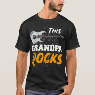 Mens Music Retired Grandpa Fathers Day Guitarist M T-Shirt