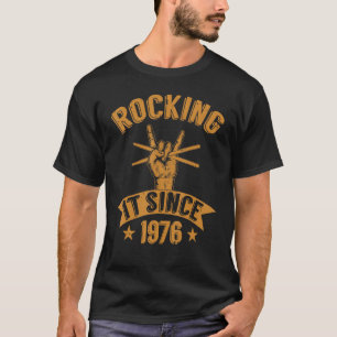 Mens Music Rock Band Drumming Drummer Born In 1976 T-Shirt