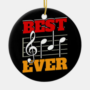 Mens Musician Dad Best Dad Ever Band Dad  Ceramic Ornament