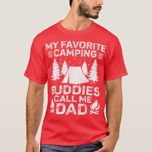 Mens My Favorite Camping Buddies Call Me Dad Fathe T-Shirt