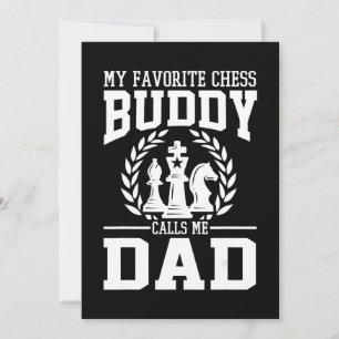 Mens My Favorite Chess Buddy Calls Me Dad Gift Holiday Card