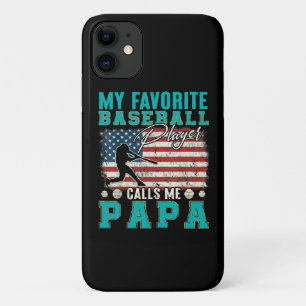 Mens My Favourite Baseball Player Calls Me Papa iPhone 11 Case